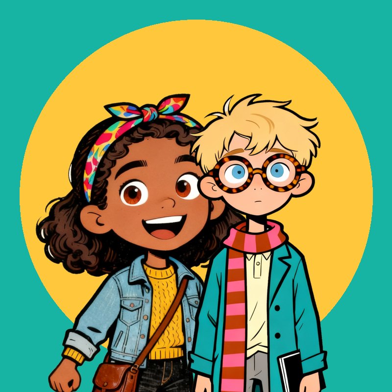 Mara and Theo, the two young detectives of English Detective